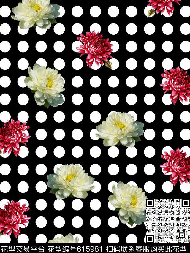 时尚几何小碎花数码印花华亿平台下载（图片编号: 615981） - 瓦栏（Walan）