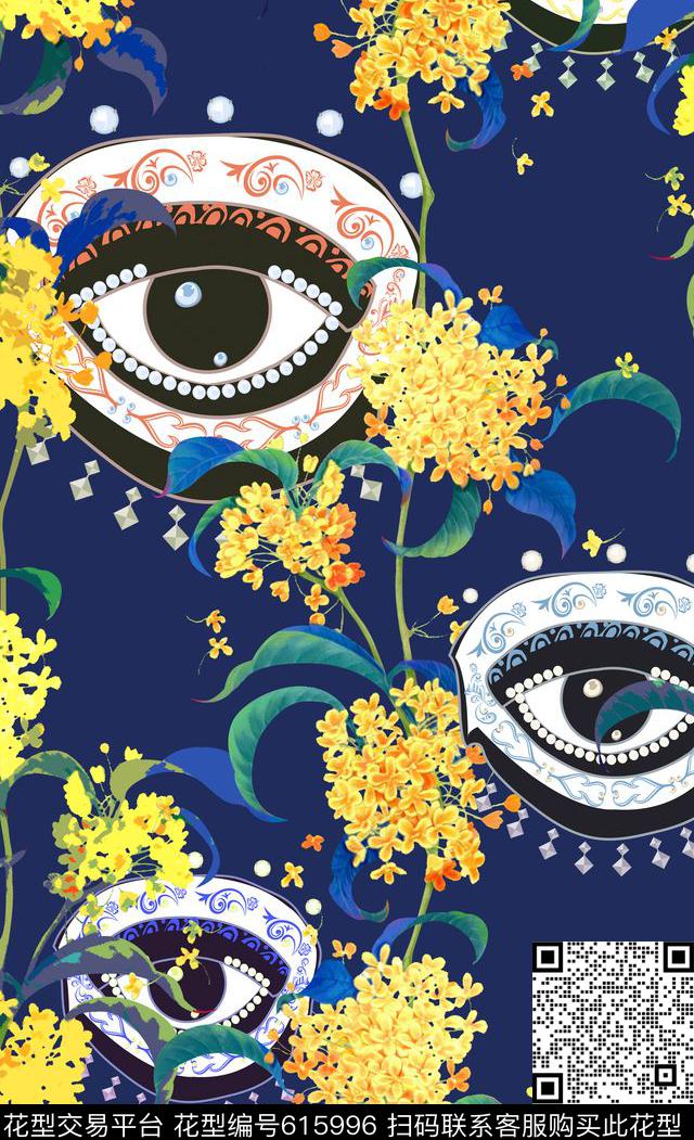 柠檬眼睛趣味数码印花华亿平台下载（图片编号: 615996） - 瓦栏（Walan）