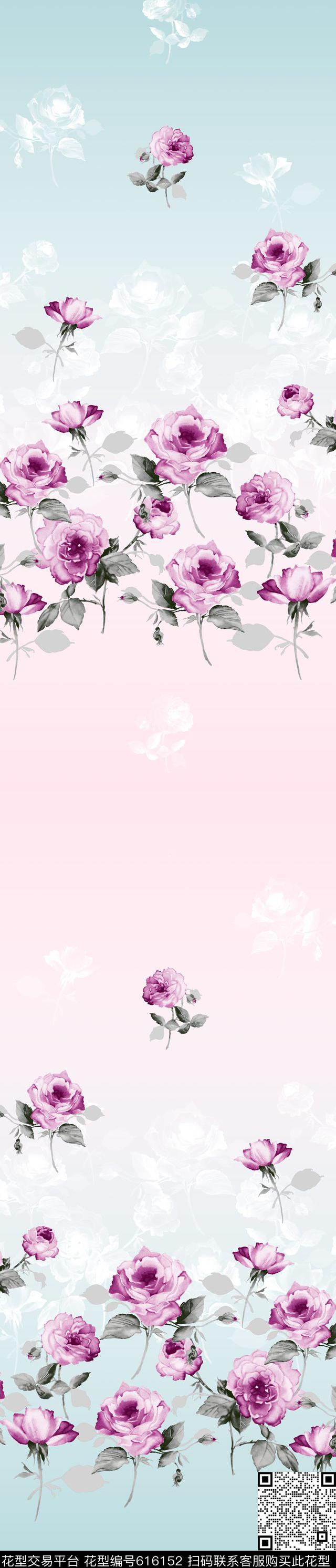 窗帘牡丹花朵传统印花华亿平台下载（图片编号: 616152） - 瓦栏（Walan）