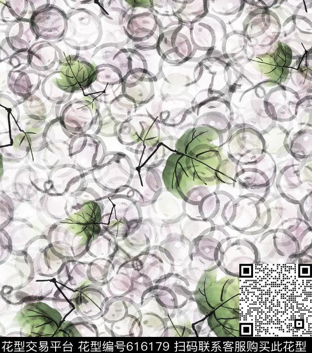 叶子圆数码印花华亿平台下载（图片编号: 616179） - 瓦栏（Walan）