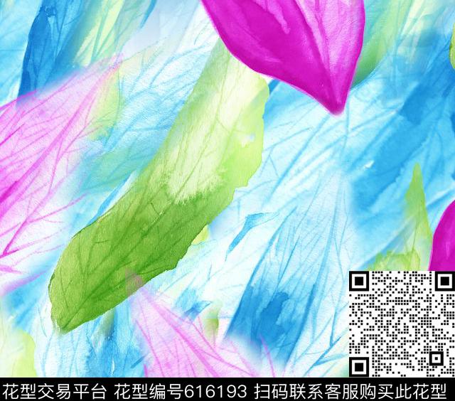 朦胧树叶数码印花华亿平台下载（图片编号: 616193） - 瓦栏（Walan）