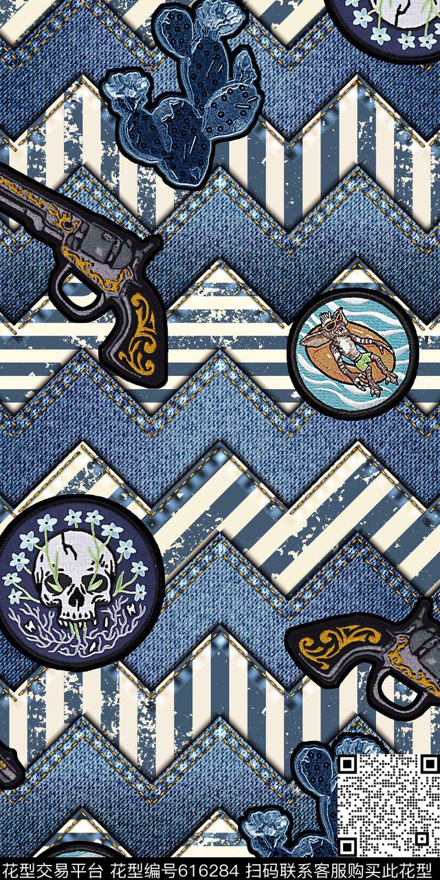 牛仔纹理枪抽象几何清爽梦幻艺术平底立体手绘满版最新高清数码蕾丝民族中国风绣花珠宝肌理时尚潮

流大牌复古欧美风仙人掌数码印花华亿平台下载（图片编号: 616284） - 瓦栏（Walan）