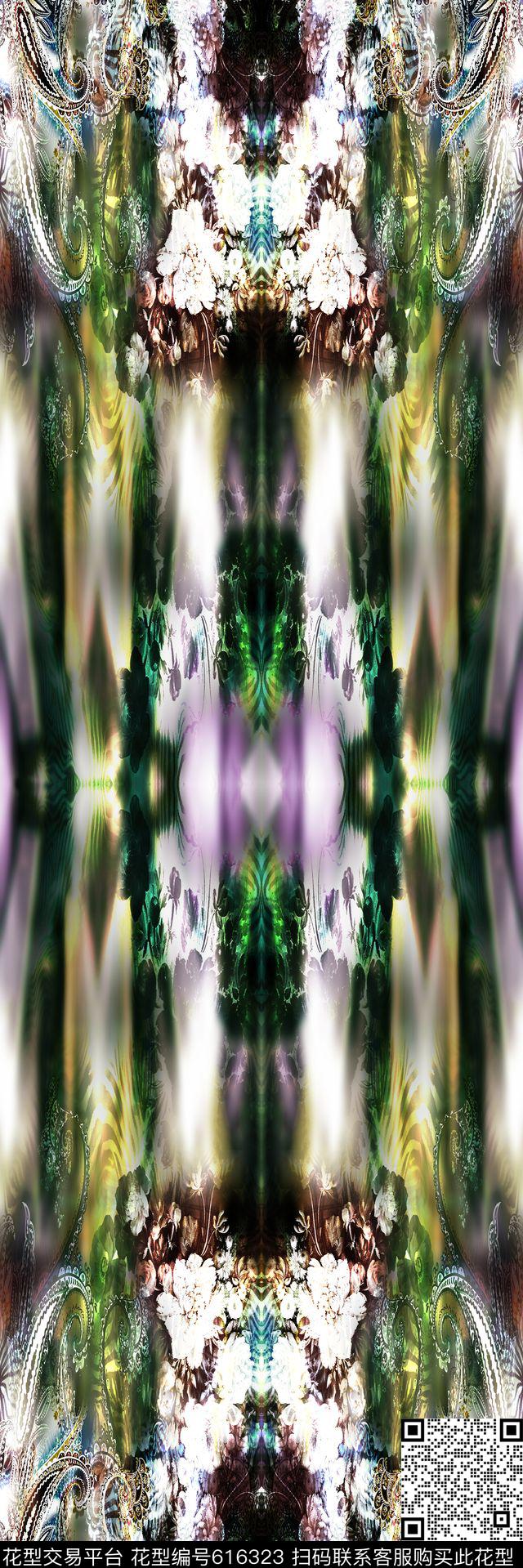 围巾华亿平台双边定位中老年数码印花华亿平台下载（图片编号: 616323） - 瓦栏（Walan）