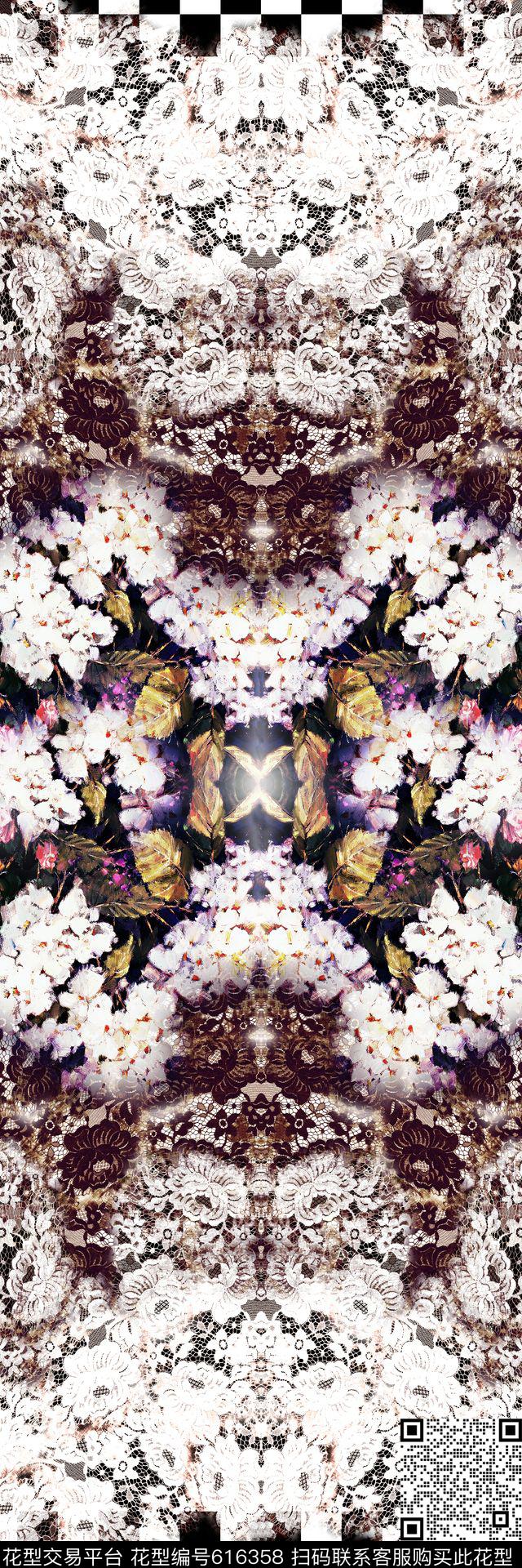 围巾华亿平台中老年双边定位数码印花华亿平台下载（图片编号: 616358） - 瓦栏（Walan）