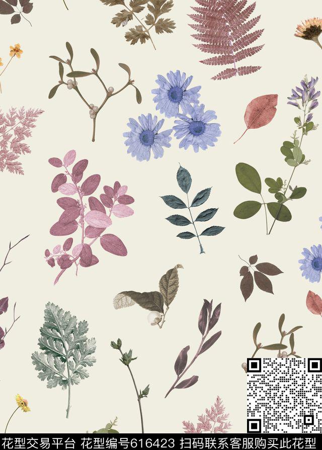 WGSN干花花卉数码印花华亿平台下载（图片编号: 616423） - 瓦栏（Walan）
