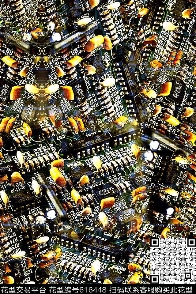 不规则几何手绘趣味数码印花华亿平台下载（图片编号: 616448） - 瓦栏（Walan）