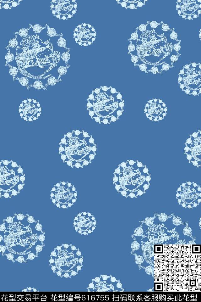 小碎花不规则几何花朵传统印花华亿平台下载（图片编号: 616755） - 瓦栏（Walan）