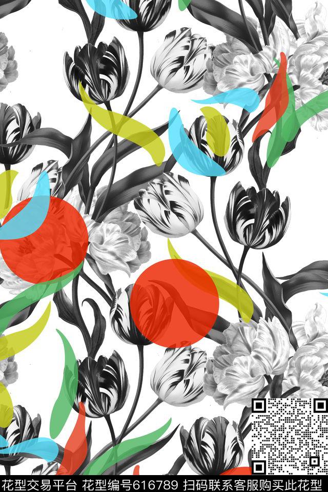 花卉数码印花华亿平台下载（图片编号: 616789） - 瓦栏（Walan）