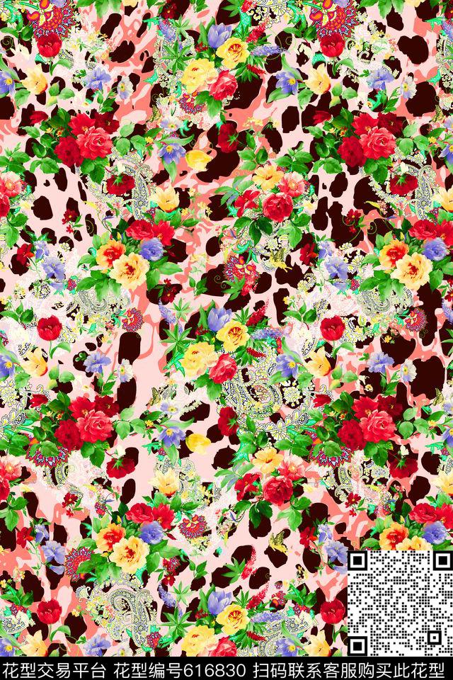男装女装图案花卉豹纹数码印花华亿平台下载（图片编号: 616830） - 瓦栏（Walan）