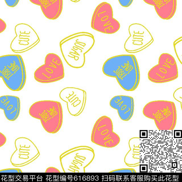 趣味字母love传统印花华亿平台下载（图片编号: 616893） - 瓦栏（Walan）