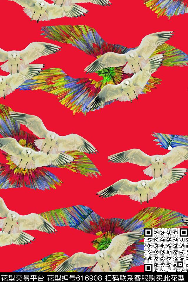 鸟海燕女装数码印花华亿平台下载（图片编号: 616908） - 瓦栏（Walan）