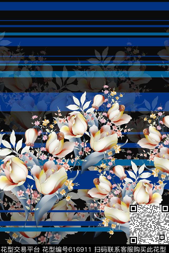 条纹数码印花华亿平台下载（图片编号: 616911） - 瓦栏（Walan）