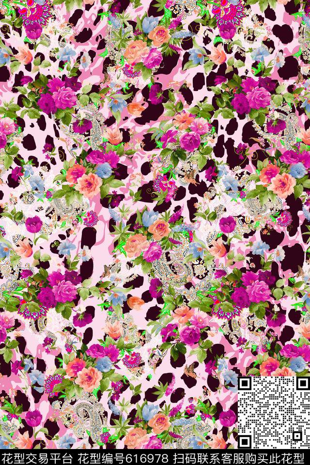男装女装图案花卉豹纹数码印花华亿平台下载（图片编号: 616978） - 瓦栏（Walan）