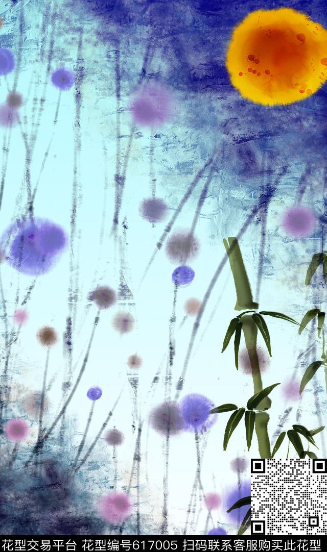 韩系水彩扎染数码印花华亿平台下载（图片编号: 617005） - 瓦栏（Walan）