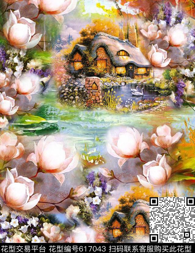 风景数码印花华亿平台下载（图片编号: 617043） - 瓦栏（Walan）