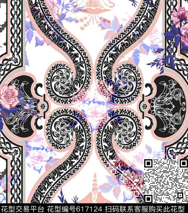 欧式纹理数码印花华亿平台下载（图片编号: 617124） - 瓦栏（Walan）