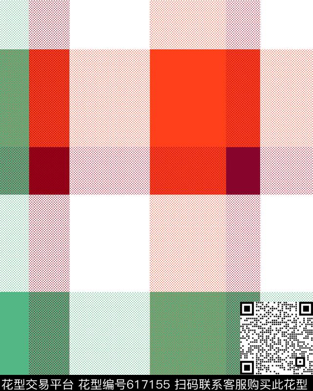 圆点几何格子数码印花华亿平台下载（图片编号: 617155） - 瓦栏（Walan）