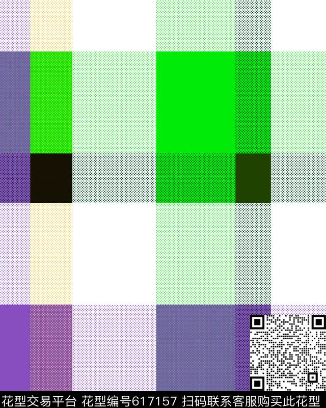 圆点几何格子数码印花华亿平台下载（图片编号: 617157） - 瓦栏（Walan）