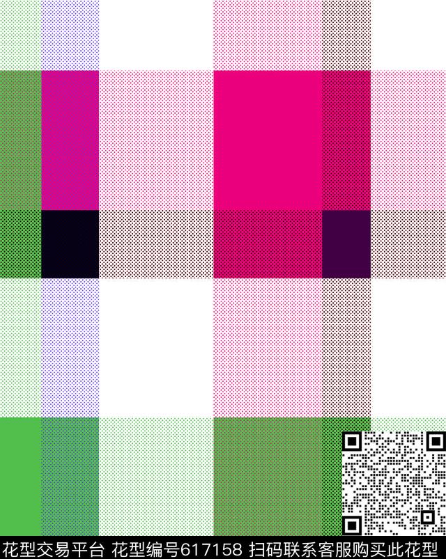 圆点几何格子数码印花华亿平台下载（图片编号: 617158） - 瓦栏（Walan）