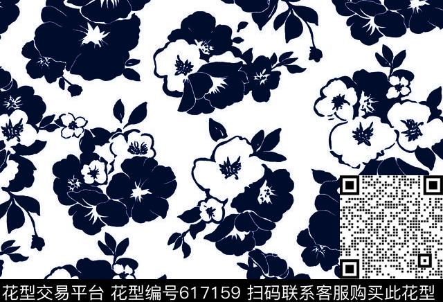 花瓣花朵花卉传统印花华亿平台下载（图片编号: 617159） - 瓦栏（Walan）