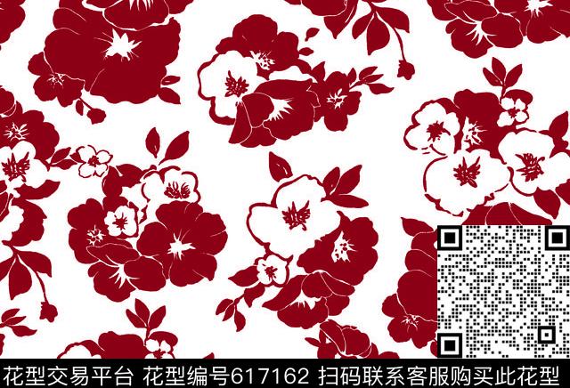 花瓣花朵花卉传统印花华亿平台下载（图片编号: 617162） - 瓦栏（Walan）