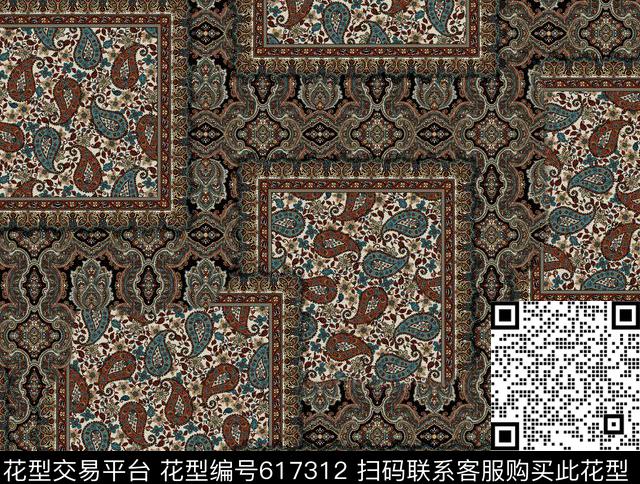 佩斯利火腿腰果花传统印花华亿平台下载（图片编号: 617312） - 瓦栏（Walan）