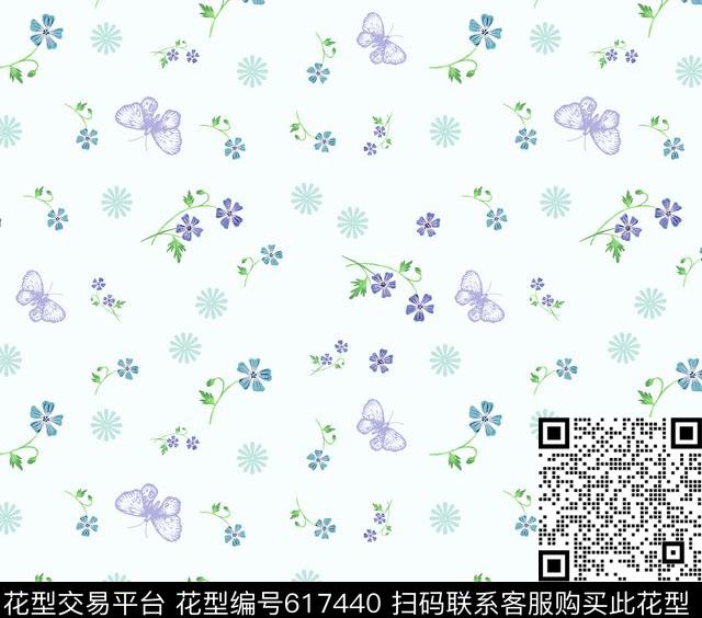清新碎花数码印花华亿平台下载（图片编号: 617440） - 瓦栏（Walan）