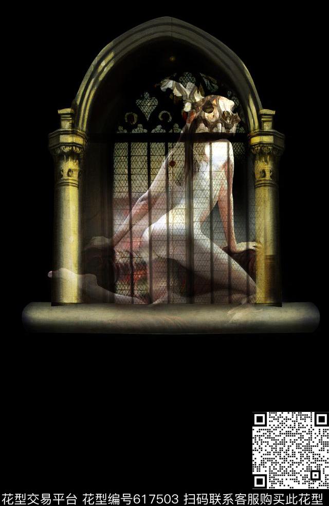 美女人物面具数码印花华亿平台下载（图片编号: 617503） - 瓦栏（Walan）