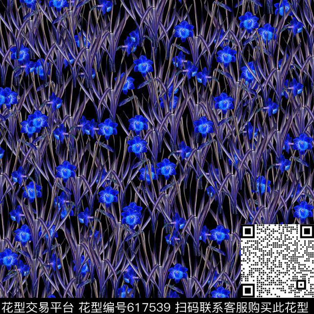 花朵水仙花花卉数码印花华亿平台下载（图片编号: 617539） - 瓦栏（Walan）