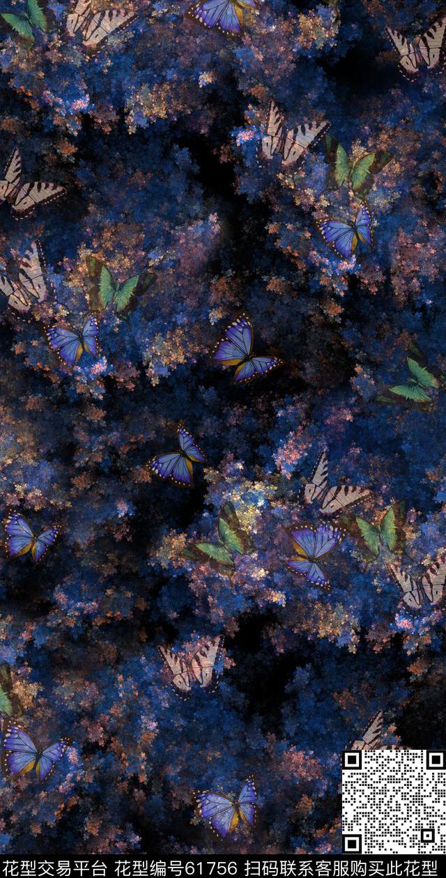花蝴蝶数码印花华亿平台下载（图片编号: 61756） - 瓦栏（Walan）