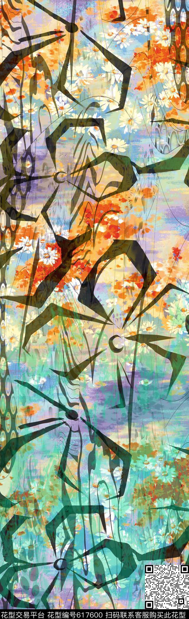 长巾丝巾豹纹长巾数码印花华亿平台下载（图片编号: 617600） - 瓦栏（Walan）