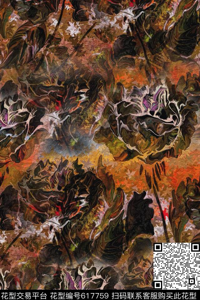 数码女装花卉数码印花华亿平台下载（图片编号: 617759） - 瓦栏（Walan）