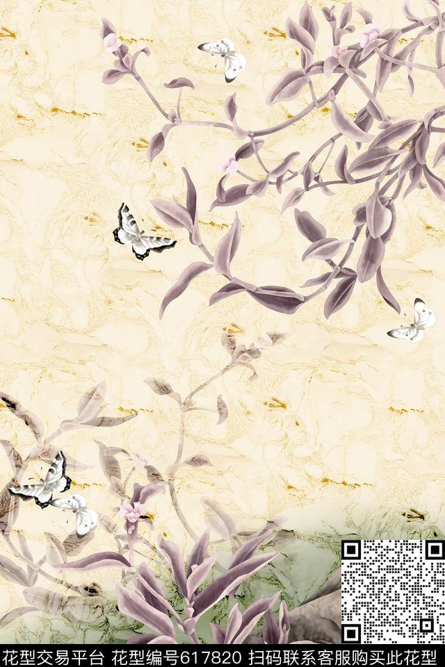 抽象几何清爽梦幻艺术平底立体手绘满版最新高清数码蕾丝民族中国风绣花珠宝肌理时尚潮

流大牌复古欧美风水墨画花草数码印花华亿平台下载（图片编号: 617820） - 瓦栏（Walan）