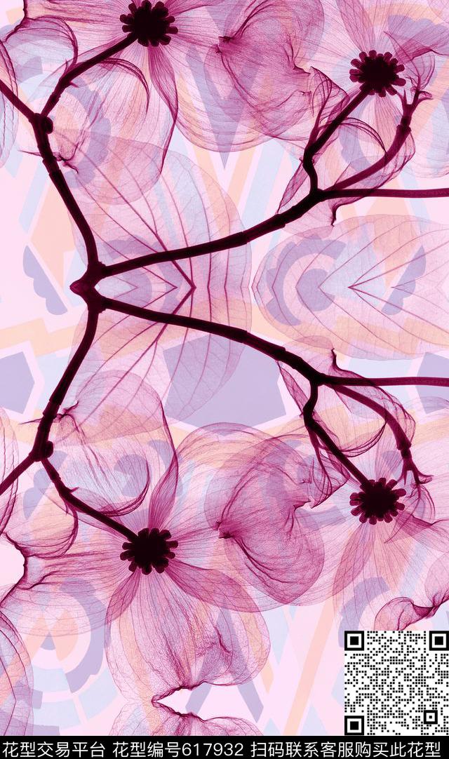 定位透明树枝数码印花华亿平台下载（图片编号: 617932） - 瓦栏（Walan）