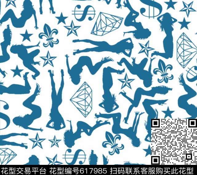 美女女人钻石传统印花华亿平台下载（图片编号: 617985） - 瓦栏（Walan）