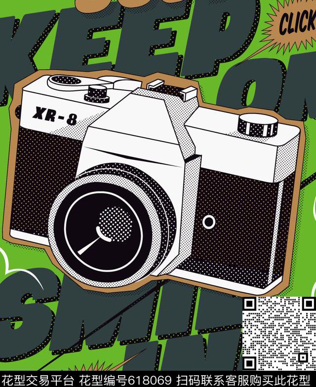 胸花英文数码相机传统印花华亿平台下载（图片编号: 618069） - 瓦栏（Walan）