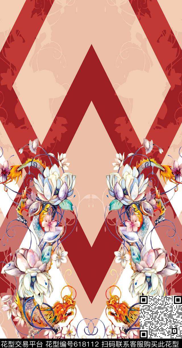 定位花卉女装数码印花华亿平台下载（图片编号: 618112） - 瓦栏（Walan）