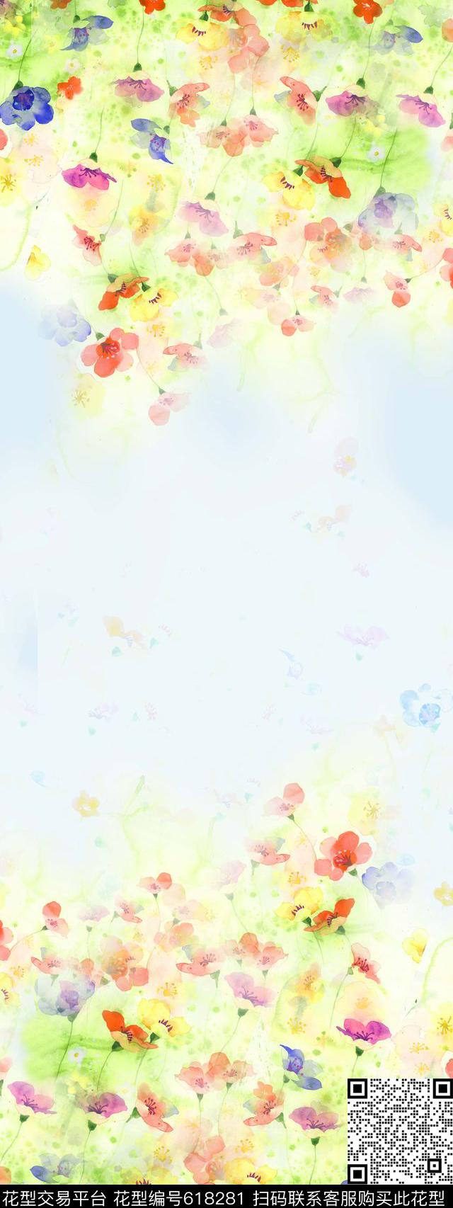 双边定位清爽长裙数码印花华亿平台下载（图片编号: 618281） - 瓦栏（Walan）