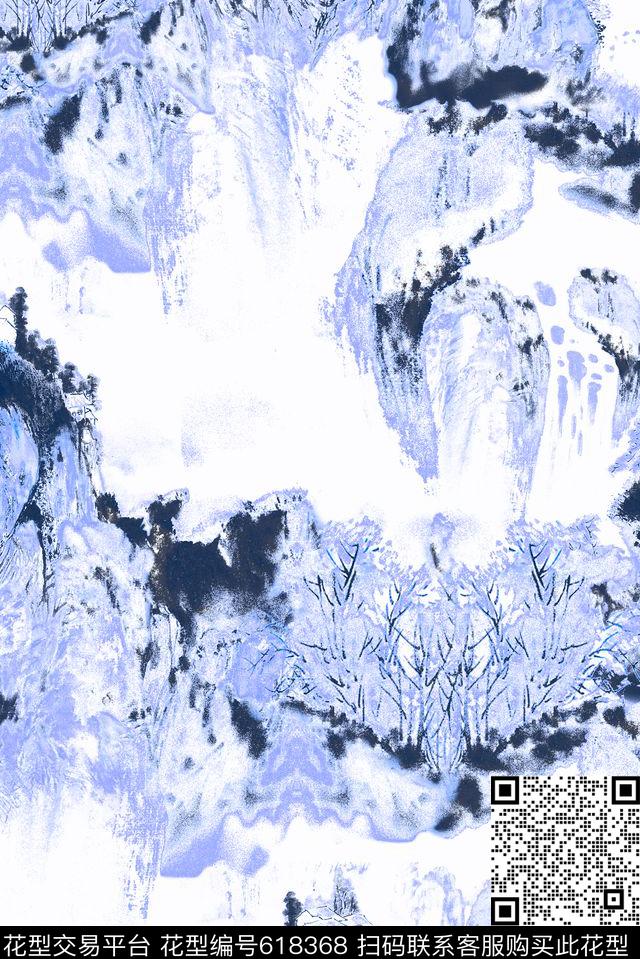 时尚女装女装中国风数码印花华亿平台下载（图片编号: 618368） - 瓦栏（Walan）