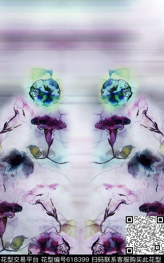 色块几何抽象数码印花华亿平台下载（图片编号: 618399） - 瓦栏（Walan）