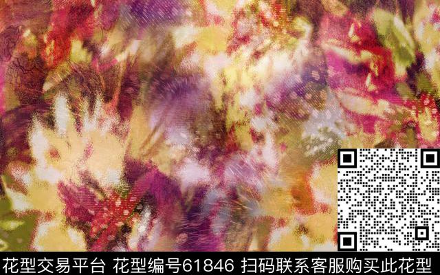 朦胧模糊视觉效果花纹数码印花华亿平台下载（图片编号: 61846） - 瓦栏（Walan）