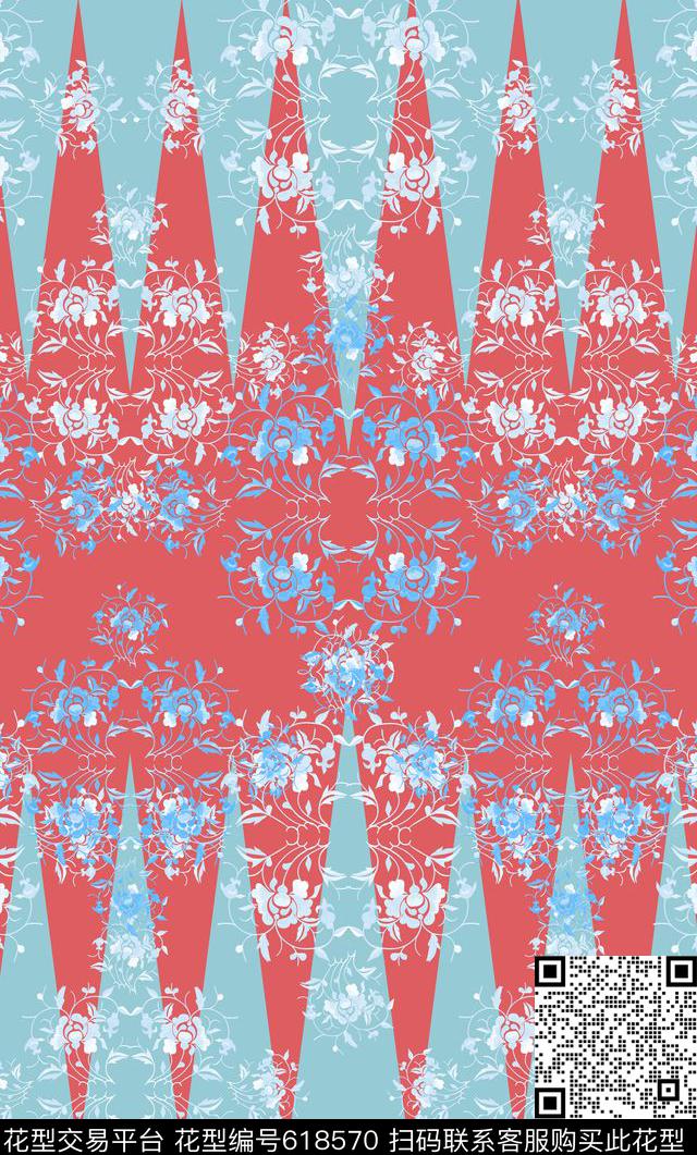民族风图案中国风图案花卉数码印花华亿平台下载（图片编号: 618570） - 瓦栏（Walan）