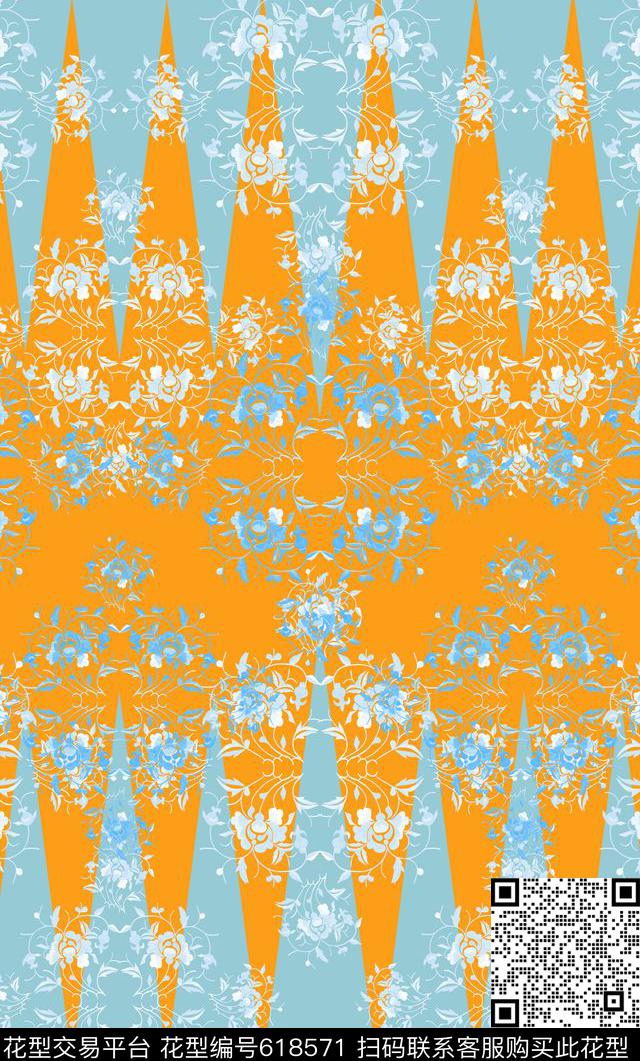民族风图案中国风图案花卉数码印花华亿平台下载（图片编号: 618571） - 瓦栏（Walan）
