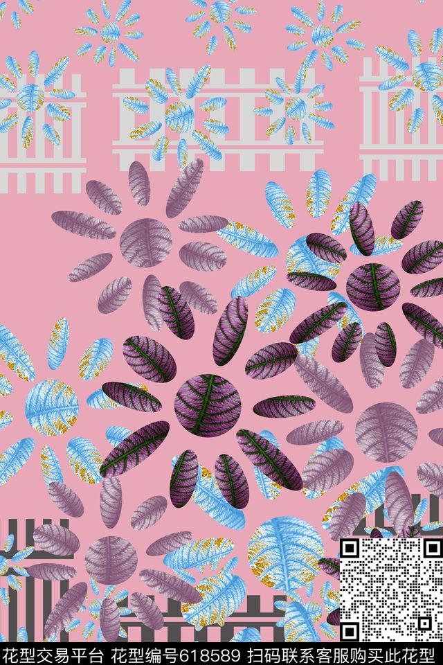花朵花卉植物花卉数码印花华亿平台下载（图片编号: 618589） - 瓦栏（Walan）