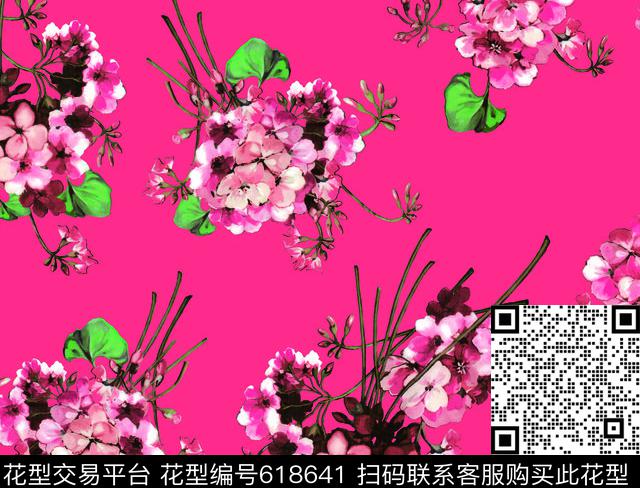 捧花插花花团花簇数码印花华亿平台下载（图片编号: 618641） - 瓦栏（Walan）