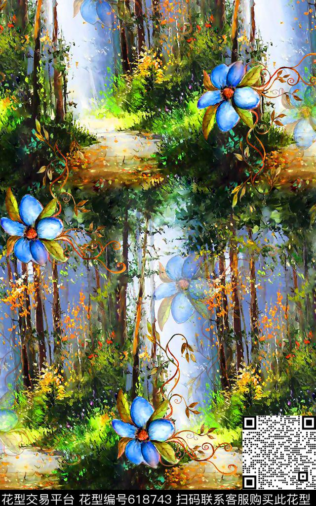 抽象几何清爽艺术平底立体手绘满版最新高清数码蕾丝民族中国风绣花珠宝肌理时尚潮流大

牌复古欧美风女装裙女装衬衫数码印花华亿平台下载（图片编号: 618743） - 瓦栏（Walan）