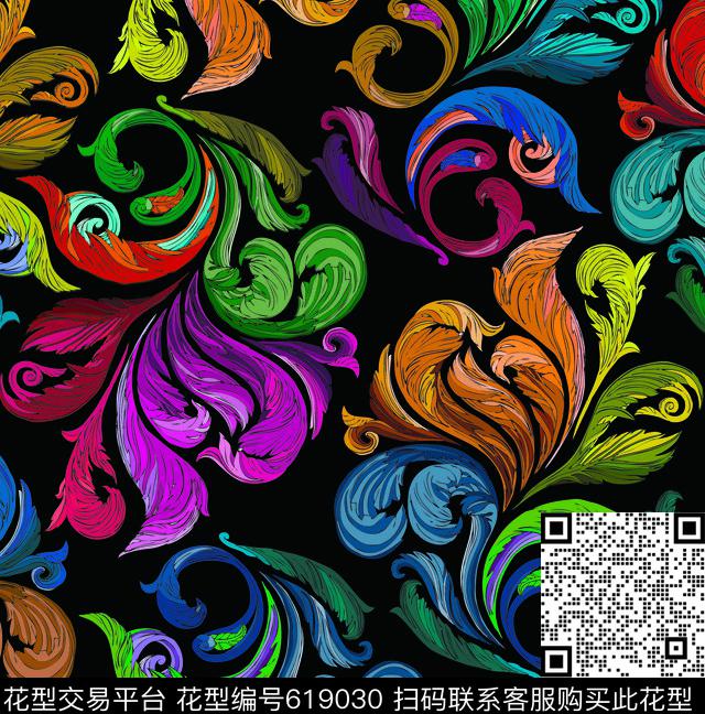 民族风数码印花华亿平台下载（图片编号: 619030） - 瓦栏（Walan）