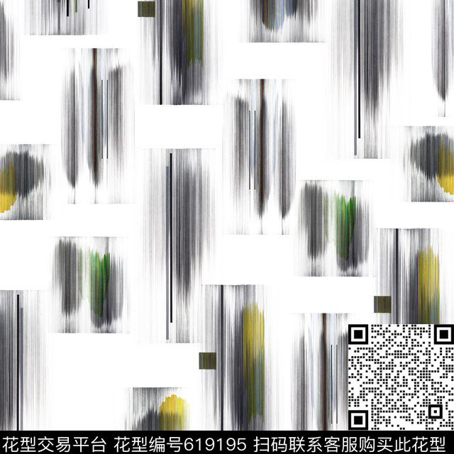 数码抽象色块线条数码印花华亿平台下载（图片编号: 619195） - 瓦栏（Walan）