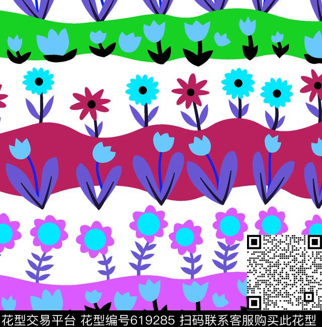 小碎花花卉小花传统印花华亿平台下载（图片编号: 619285） - 瓦栏（Walan）