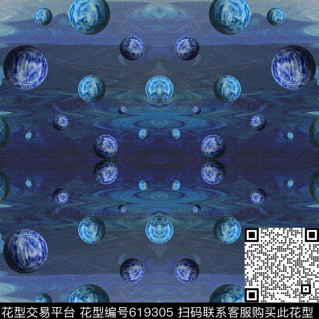 色块星球几何数码印花华亿平台下载（图片编号: 619305） - 瓦栏（Walan）